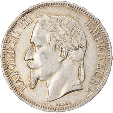 Coin, France, Napoléon III, 5 Francs, 1869, Strasbourg, AU(50-53), Silver