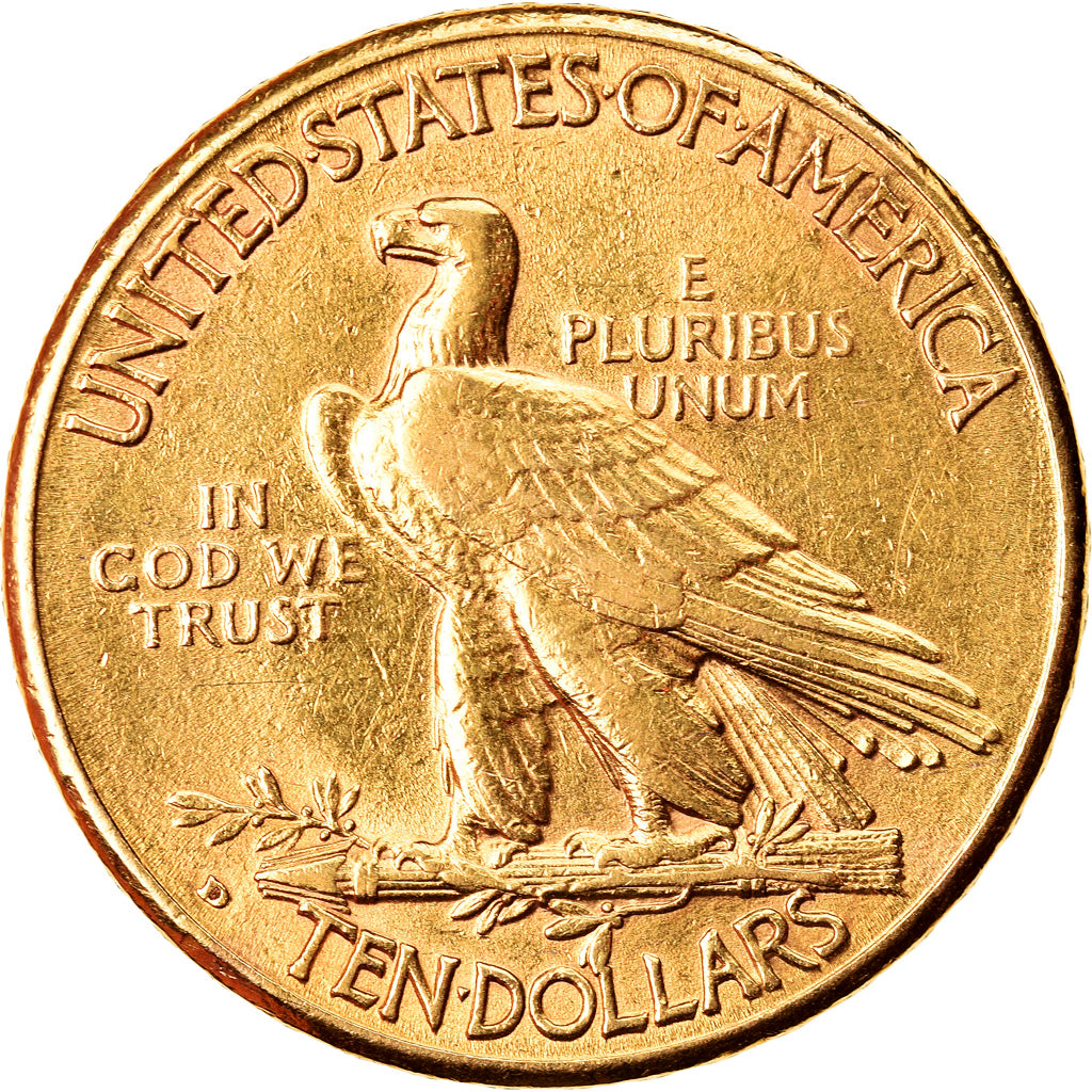 Moneda, Estados Unidos, Indian Head, $10, Eagle, 1908, Denver, MBC+, Oro, KM:130