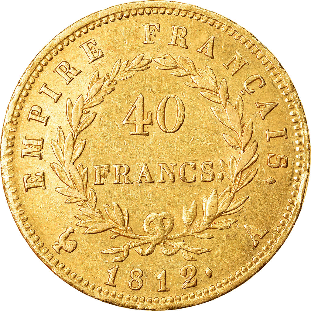 Coin, France, Napoléon I, 40 Francs, 1812, Paris, EF(40-45), Gold, KM:696.1