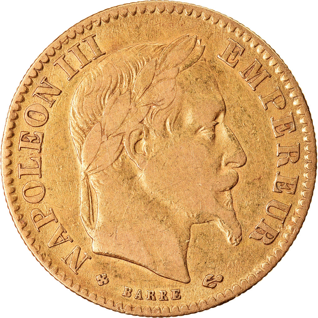 Coin, France, Napoleon III, Napoléon III, 10 Francs, 1864, Strasbourg
