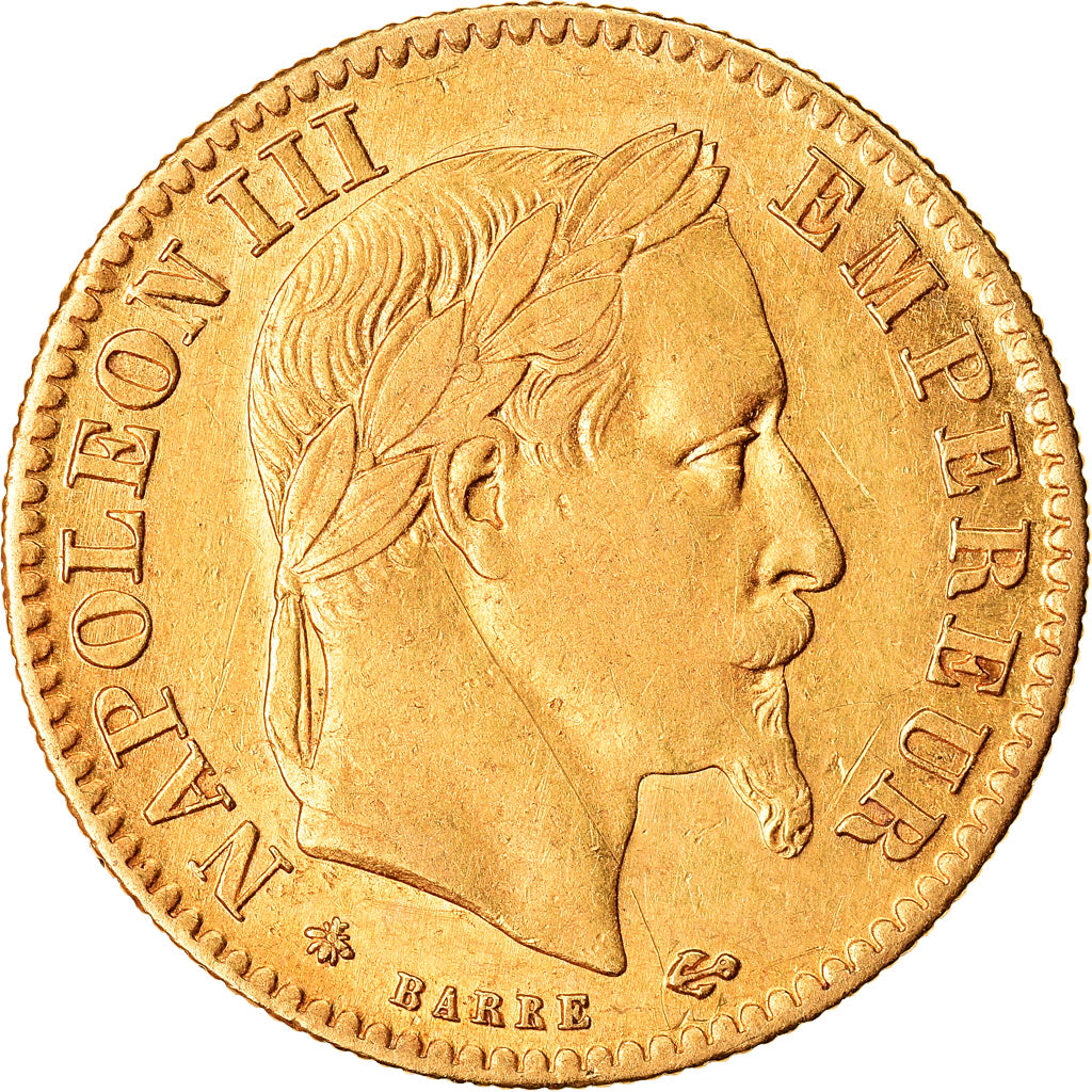 Coin, France, Napoleon III, Napoléon III, 10 Francs, 1864, Paris, AU(50-53)