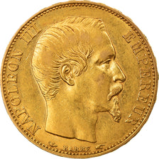 Coin, France, Napoleon III, Napoléon III, 20 Francs, 1854, Paris, AU(50-53)