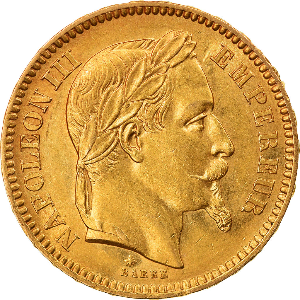 Coin, France, Napoleon III, Napoléon III, 20 Francs, 1864, Paris, MS(60-62)
