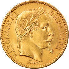 Coin, France, Napoleon III, Napoléon III, 20 Francs, 1864, Paris, MS(63), Gold