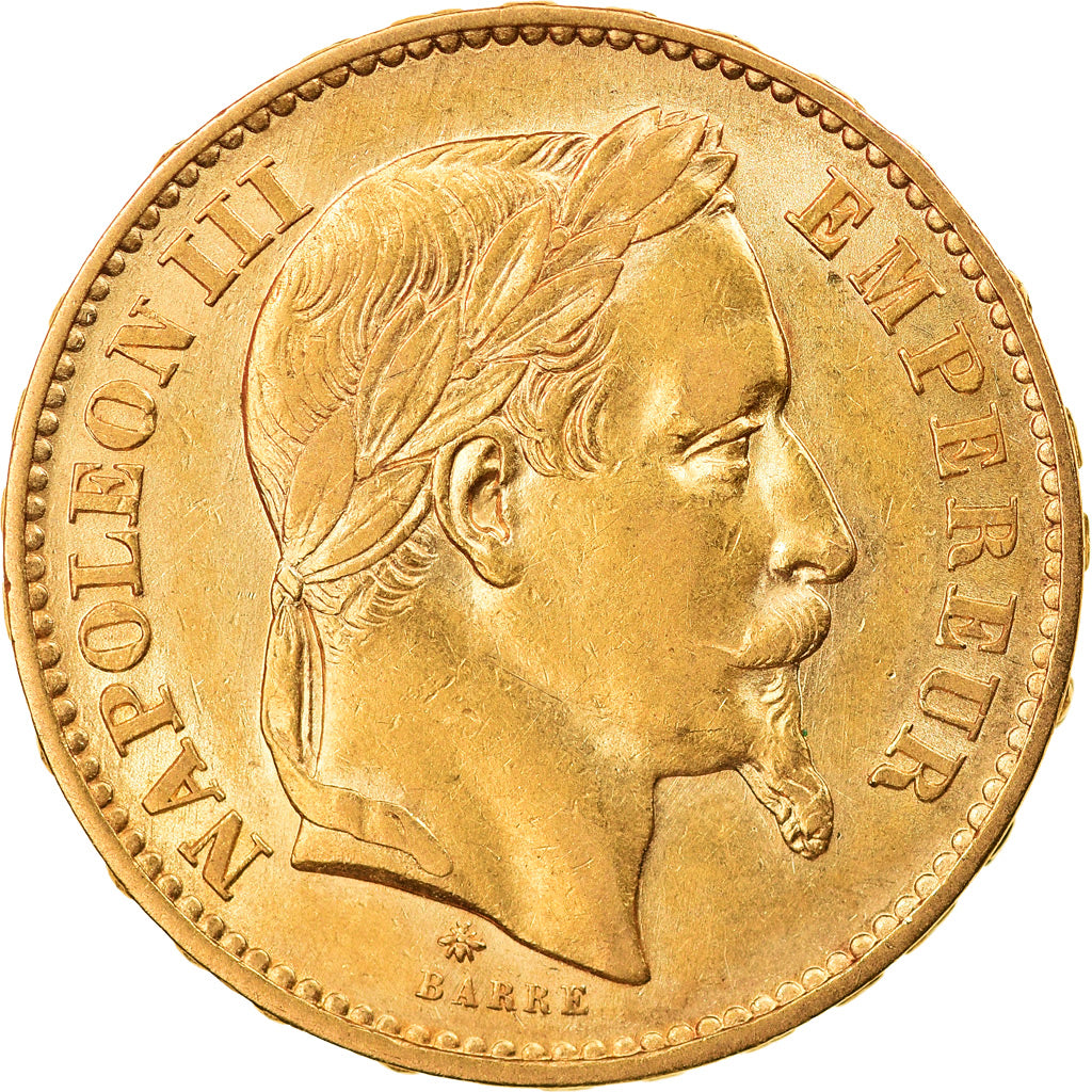 Coin, France, Napoleon III, Napoléon III, 20 Francs, 1869, Paris, MS(60-62)