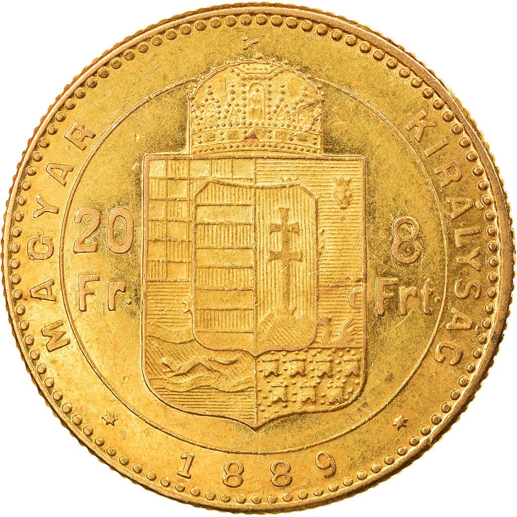 Monnaie, Autriche, Franz Joseph I, 8 Florins-20 Francs, 1889, SUP, Or, KM:2269