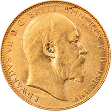 Moneda, Australia, Edward VII, Sovereign, 1908, Perth, EBC+, Oro, KM:15