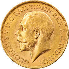 Coin, Great Britain, George V, Sovereign, 1914, Perth, MS(60-62), Gold, KM:820