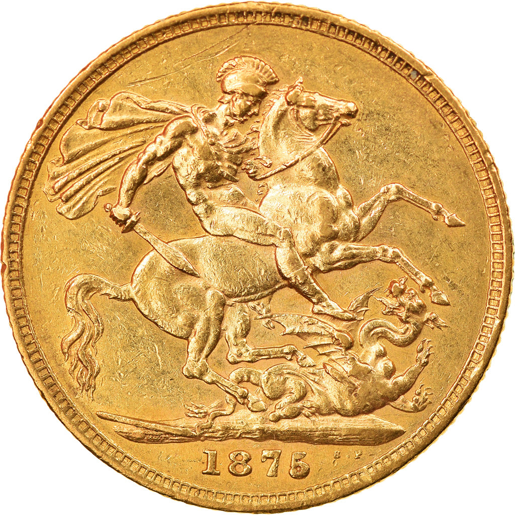 Monnaie, Australie, Victoria, Sovereign, 1875, Sydney, TTB, Or, KM:7