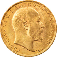 Moneda, Australia, Edward VII, Sovereign, 1910, Sydney, EBC+, Oro, KM:15