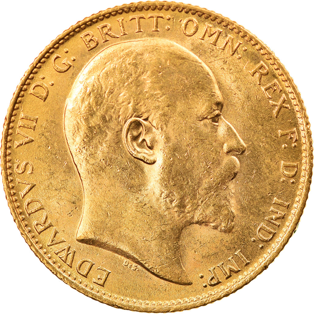 Moneda, Australia, Edward VII, Sovereign, 1910, Sydney, SC, Oro, KM:15