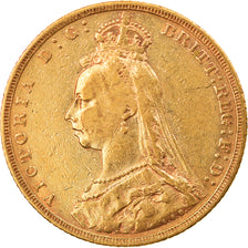 Coin, Australia, Victoria, Sovereign, 1891, Melbourne, EF(40-45), Gold, KM:10