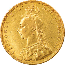 Münze, Australien, Victoria, Sovereign, 1892, Melbourne, SS+, Gold, KM:10