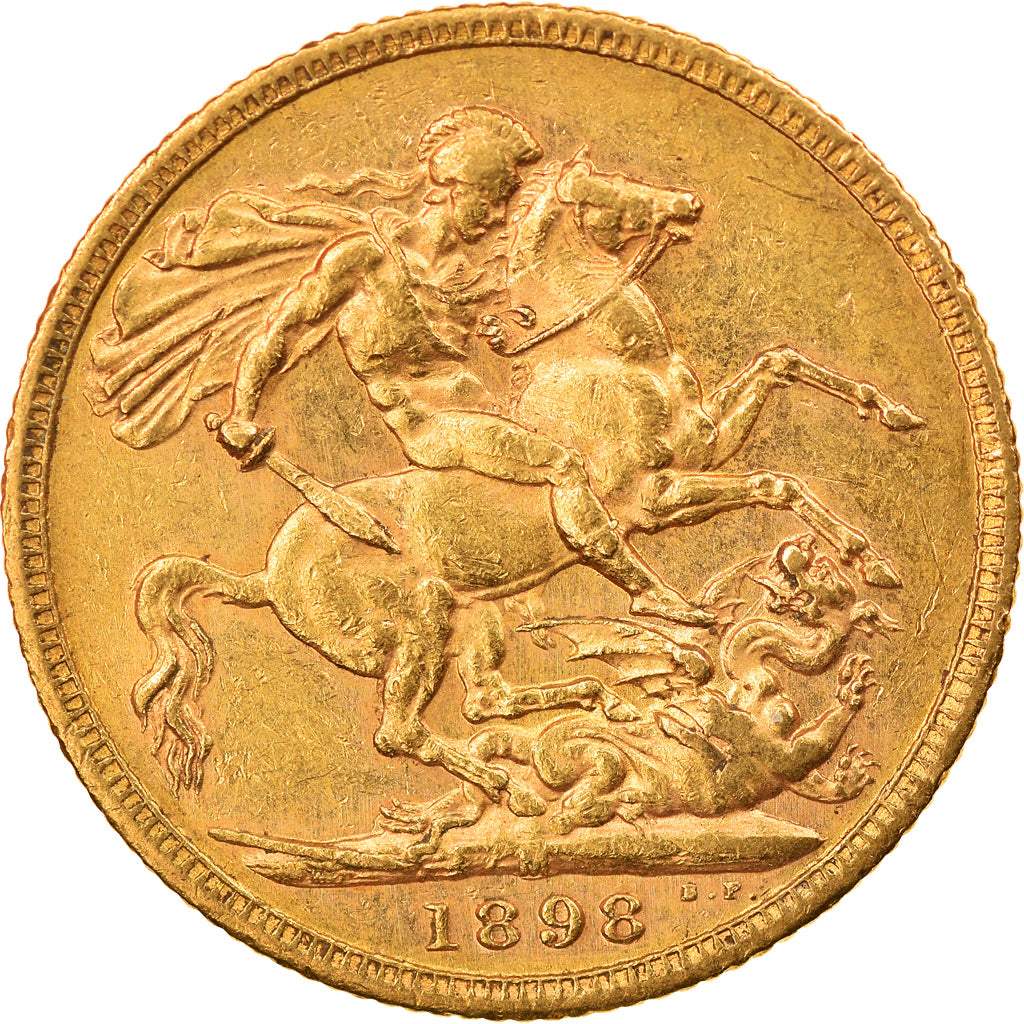 Coin, Australia, Victoria, Sovereign, 1898, Melbourne, AU(50-53), Gold, KM:13