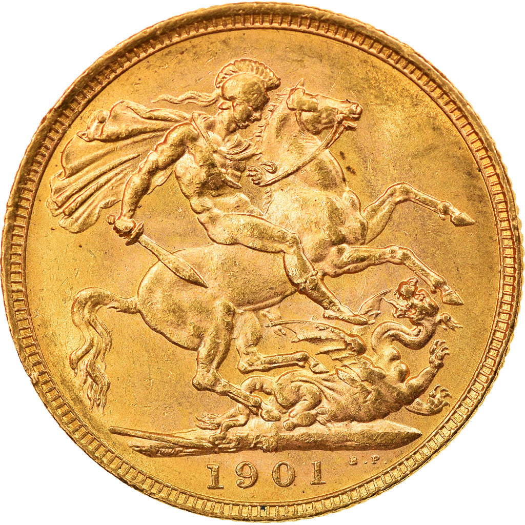 Monnaie, Australie, Victoria, Sovereign, 1901, Melbourne, SUP, Or, KM:13
