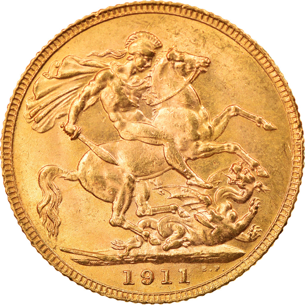 Monnaie, Grande-Bretagne, George V, Sovereign, 1911, Londres, SUP+, Or, KM:820