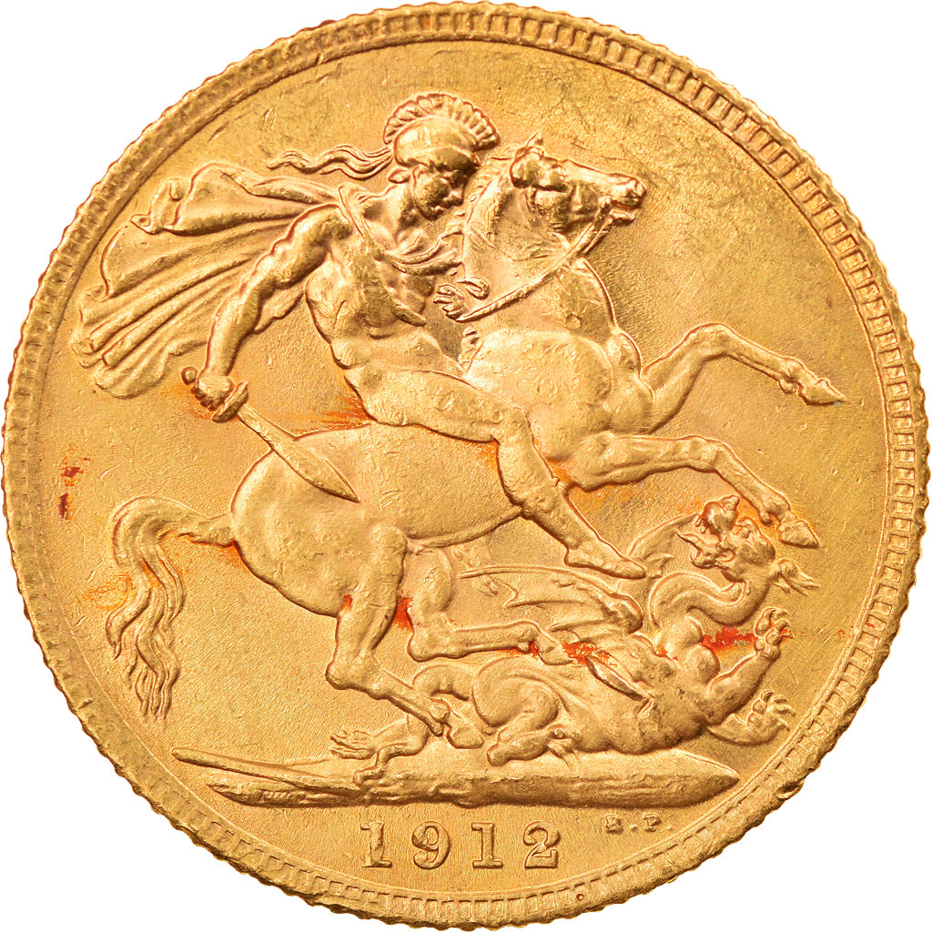 Moneta, Gran Bretagna, George V, Sovereign, 1912, SPL, Oro, KM:820