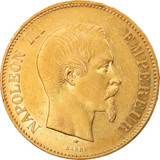 Coin, France, Napoleon III, 100 Francs, 1857, Paris, EF(40-45), Gold, KM:786.1
