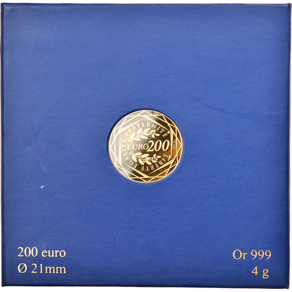 France, 200 Euro, 2011, Paris, MS(65-70), Gold, KM:1757