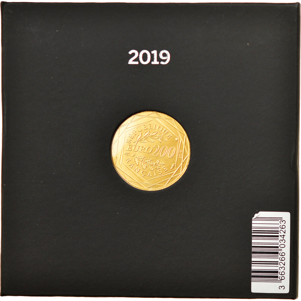 France, 200 Euro, Pièce d'Histoire, 2019, Paris, MS(65-70), Gold