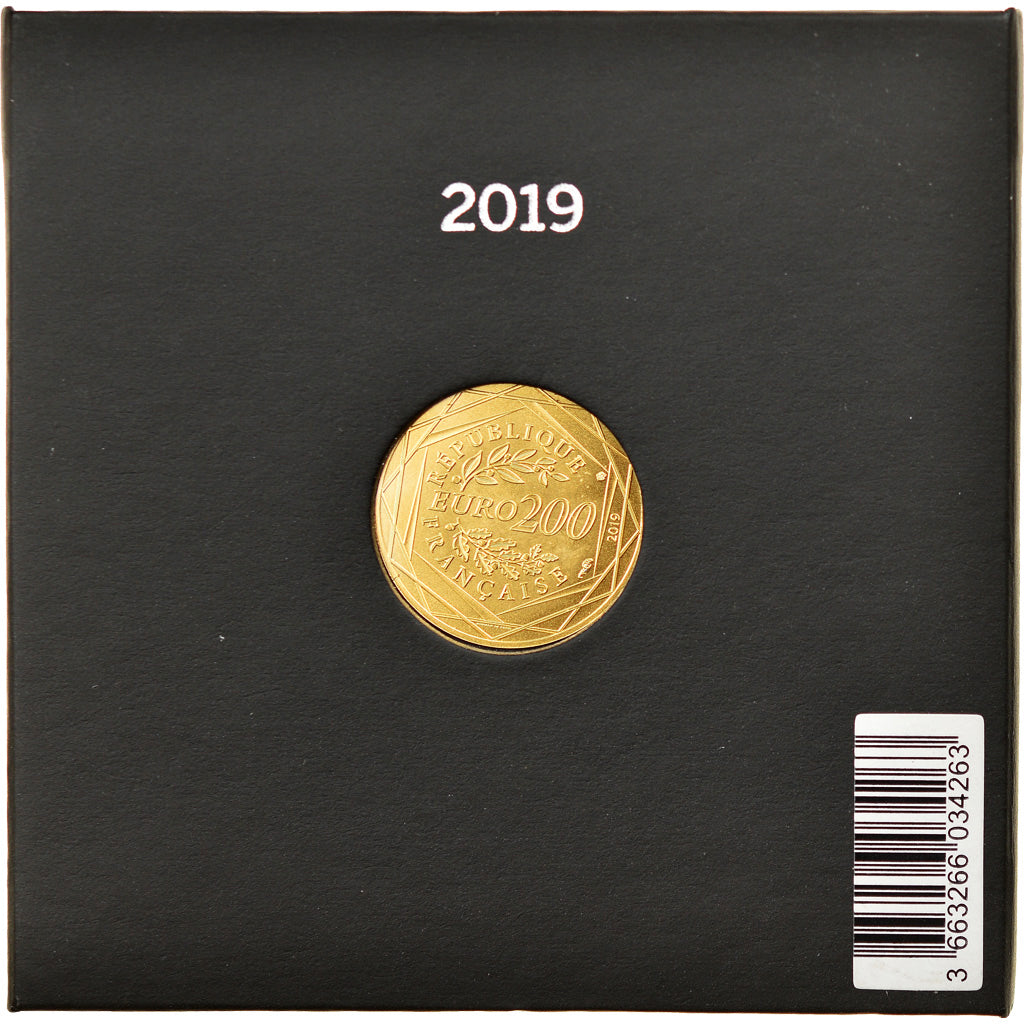 France, 200 Euro, Pièce d'Histoire, 2019, Paris, MS(65-70), Gold