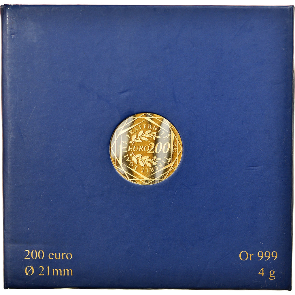 France, 200 Euro, 2012, Paris, MS(65-70), Gold, KM:2074