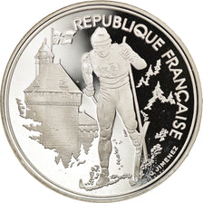 Munten, Frankrijk, Cross-country skier, 100 Francs, 1991, Albertville 92, UNC