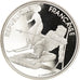 Coin, France, Slalom skiers, 100 Francs, 1990, Albertville 92, MS(64), Silver
