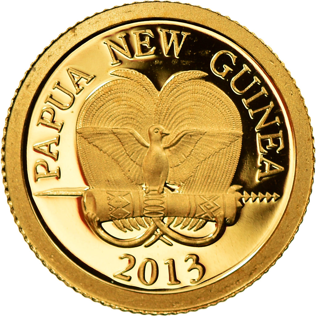 Coin, Papua New Guinea, 5 Kina, 2013, MS(65-70), Gold