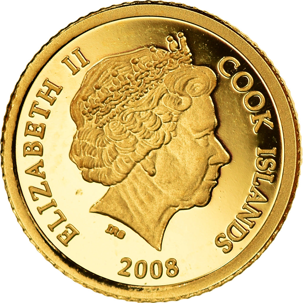 Coin, Cook Islands, Aristotle, 5 Dollars, 2008, MS(65-70), Gold