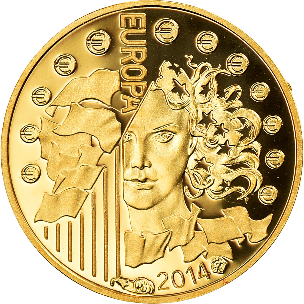 France, 5 Euro, Europa, 2014, Paris, MS(65-70), Gold