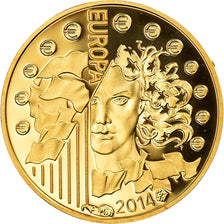 France, 5 Euro, Europa, 2014, Paris, MS(65-70), Gold