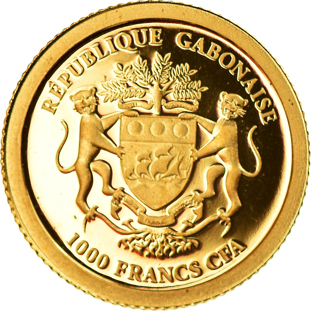 Coin, Gabon, Première guerre mondiale, 1000 Francs, 2014, MS(65-70), Gold