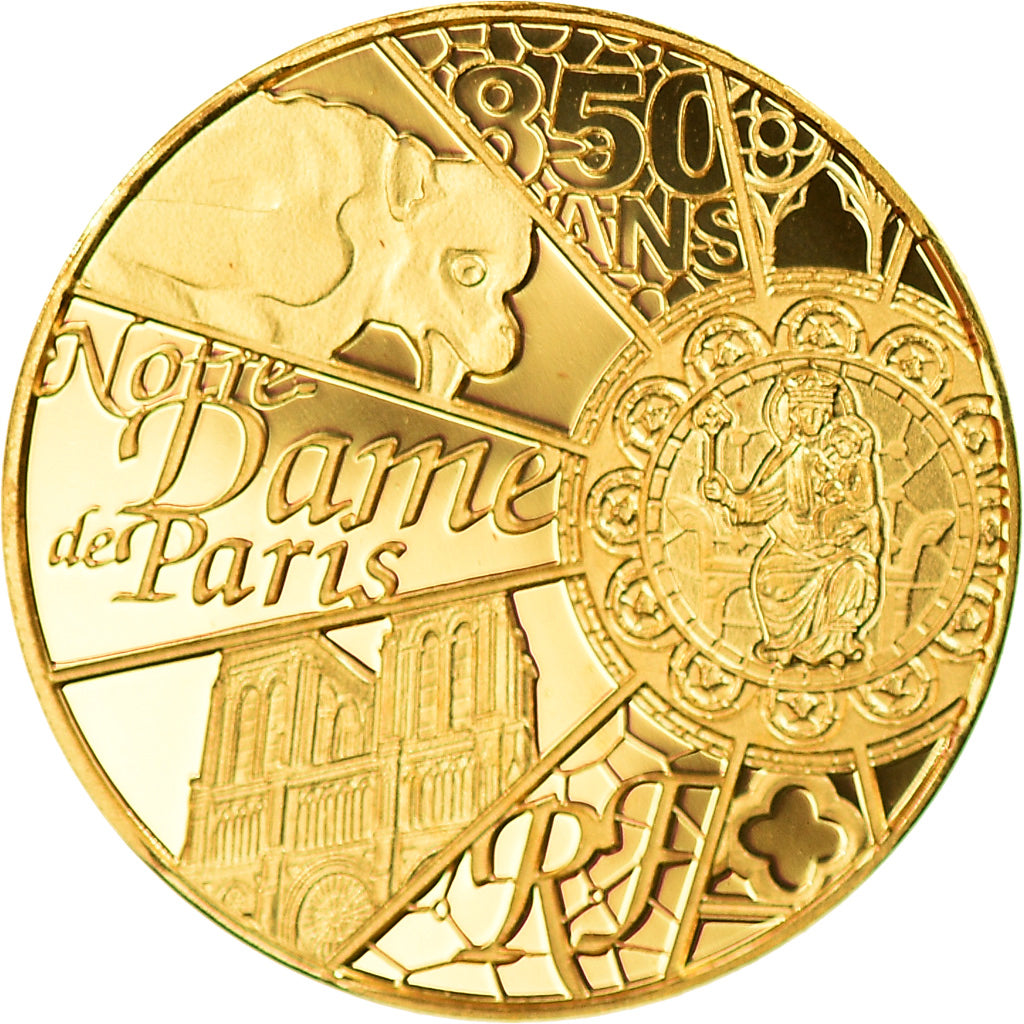 France, 5 Euro, Notre Dame de Paris., 2013, Paris, MS(65-70), Gold, KM:2099