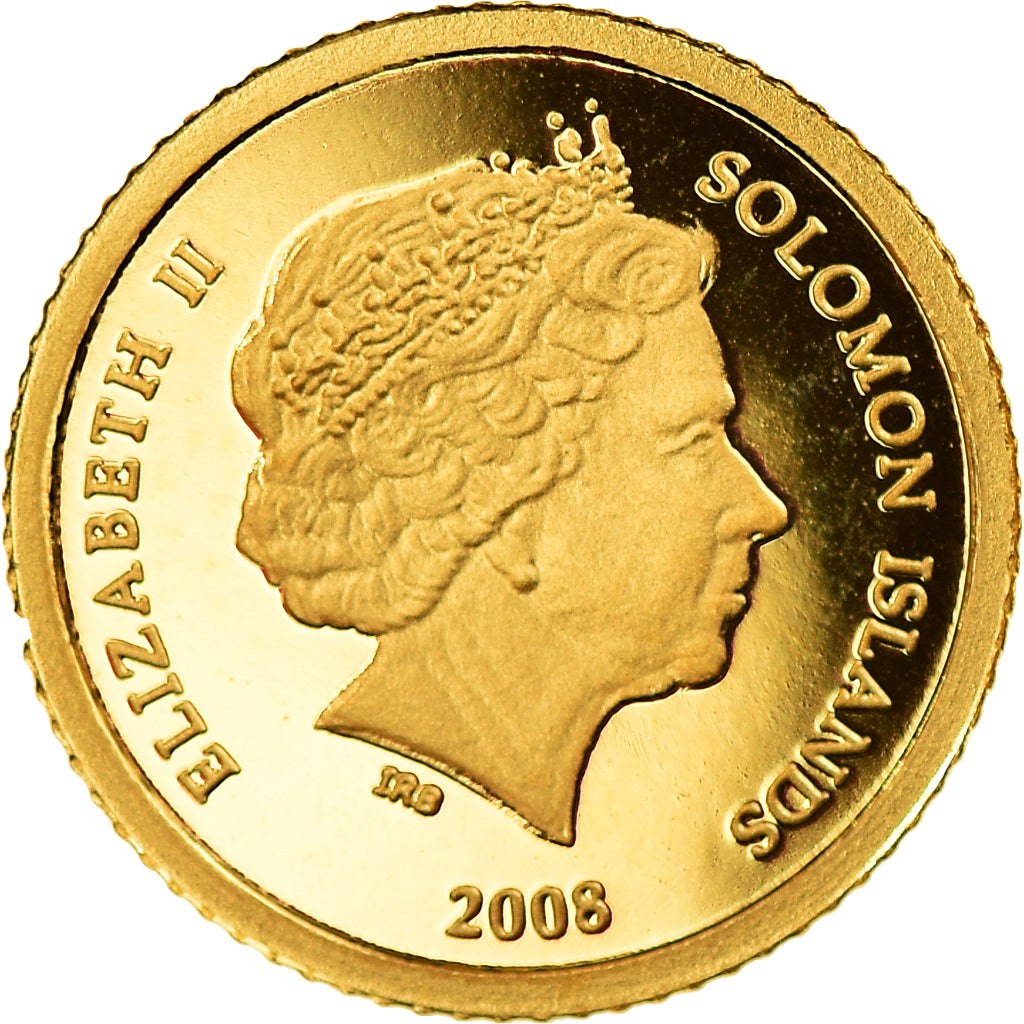 Moneta, Wyspy Salomona, Daedalus, 5 Dollars, 2008, MS(65-70), Złoto