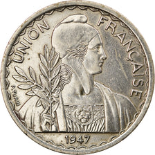 Coin, FRENCH INDO-CHINA, Piastre, 1947, Paris, EF(40-45), Copper-nickel, KM:32.1