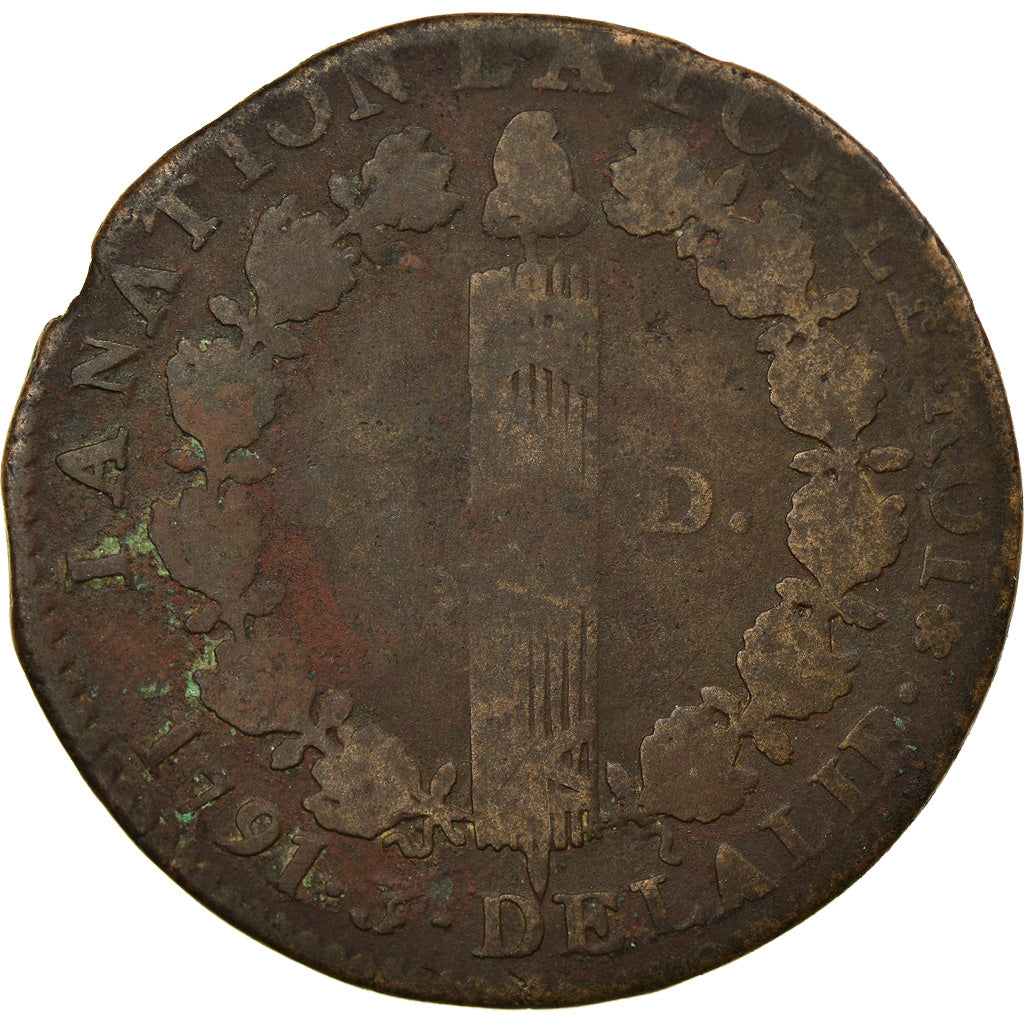 Moneta, Francja, 12 deniers françois, 12 Deniers, 1791, Paris, F(12-15)