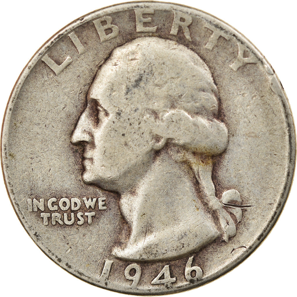 Coin, United States, Washington Quarter, Quarter, 1946, U.S. Mint, Philadelphia