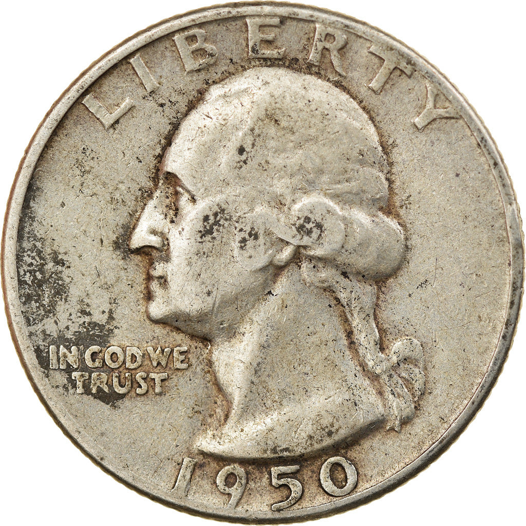 Coin, United States, Washington Quarter, Quarter, 1950, U.S. Mint, Denver
