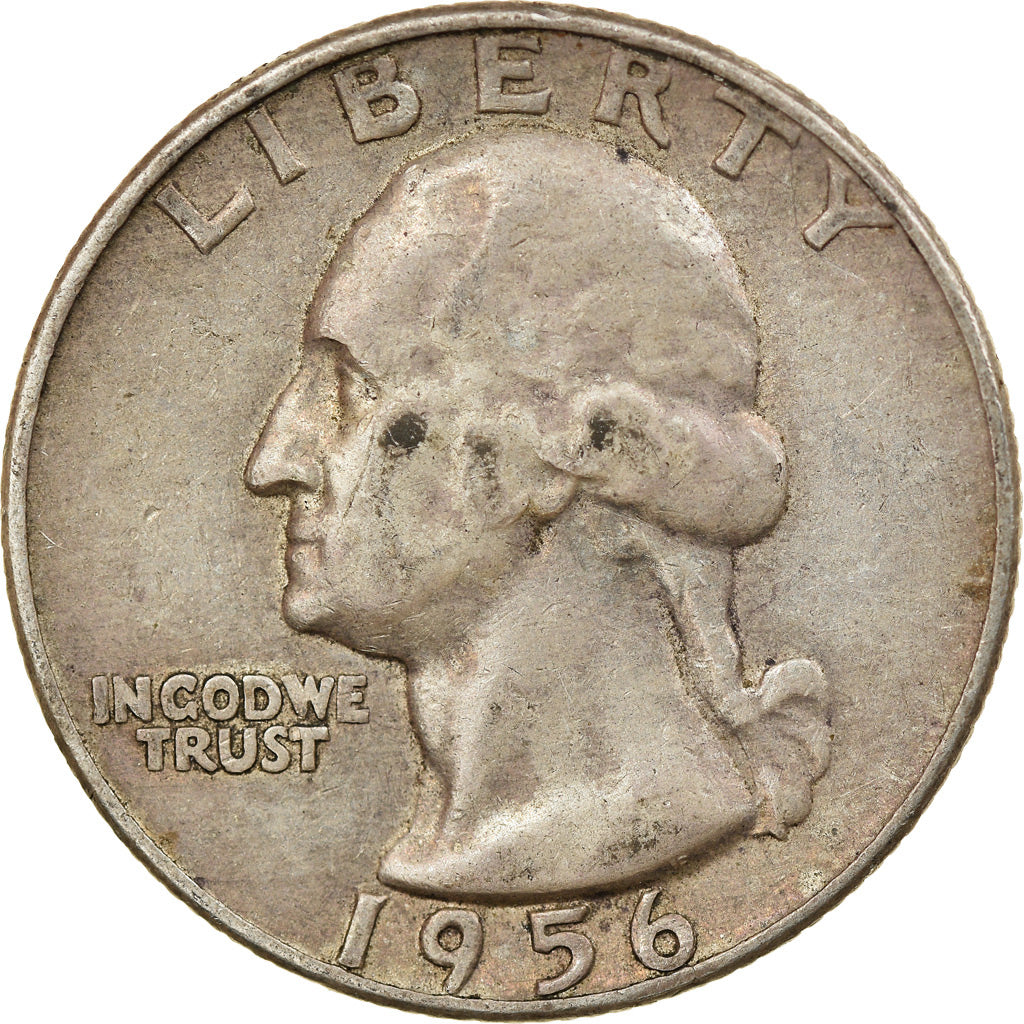 Coin, United States, Washington Quarter, Quarter, 1956, U.S. Mint, Denver