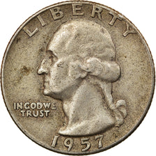 Coin, United States, Washington Quarter, Quarter, 1957, U.S. Mint, Denver