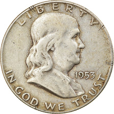 Coin, United States, Franklin Half Dollar, Half Dollar, 1953, U.S. Mint