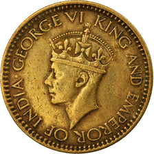 Coin, Ceylon, George VI, 25 Cents, 1943, AU(50-53), Nickel-brass, KM:115