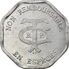 France, Token, 20 centimes, transports en commun, Paris, 1921, AU(50-53)