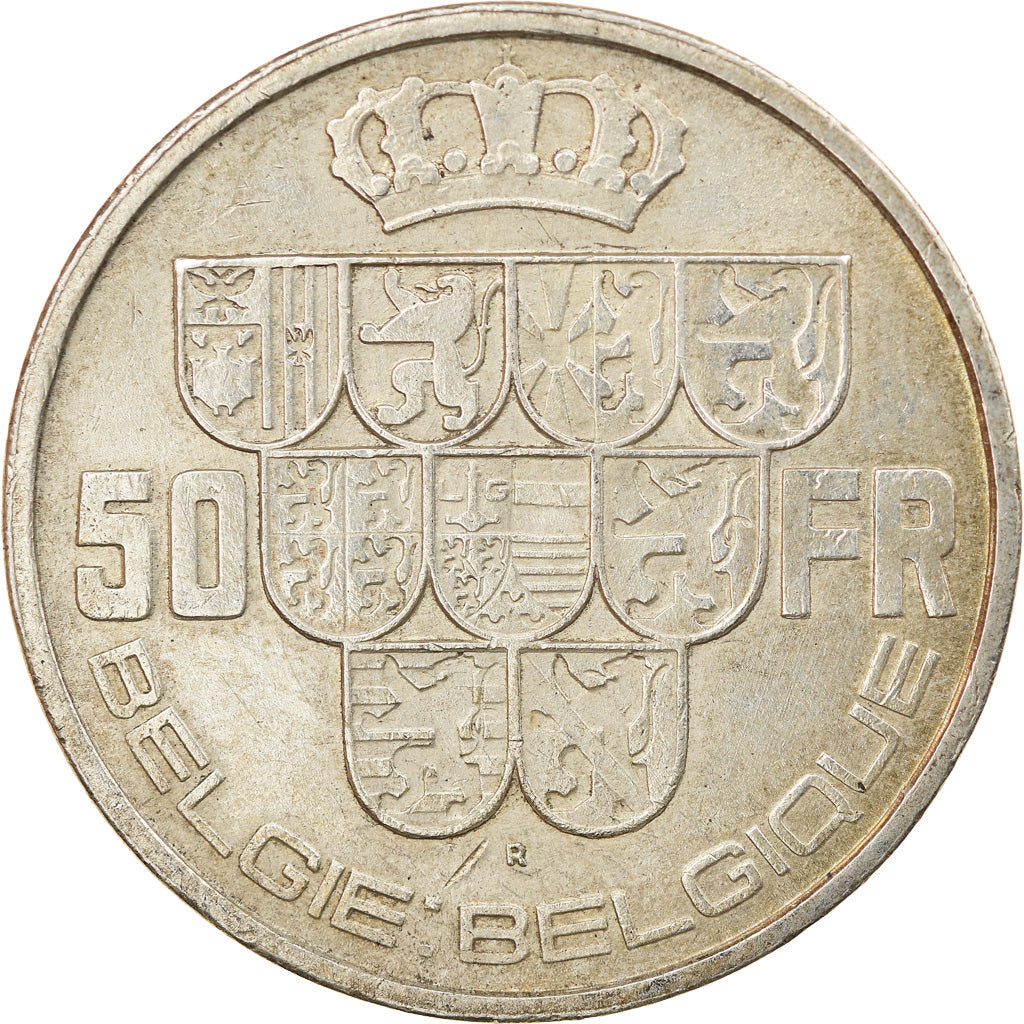 Coin, Belgium, 50 Francs, 50 Frank, 1940, EF(40-45), Silver, KM:121