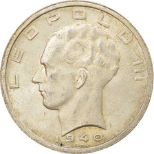 Moneta, Belgio, 50 Francs, 50 Frank, 1940, BB+, Argento, KM:121