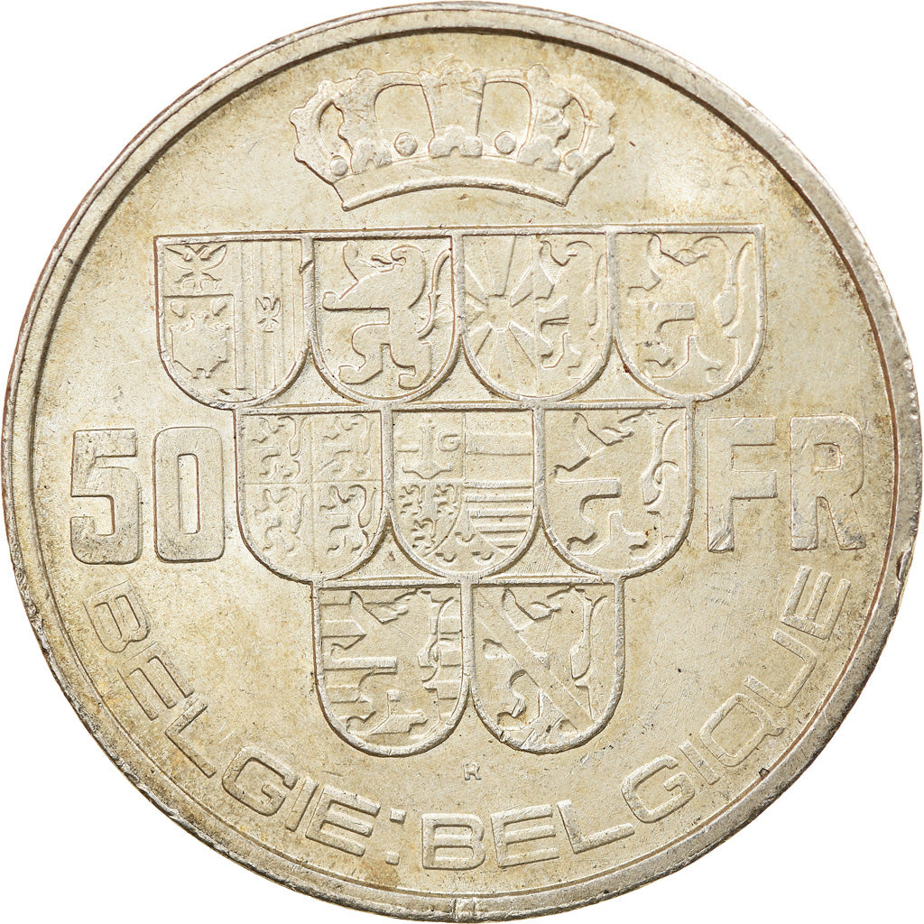 Moneta, Belgio, 50 Francs, 50 Frank, 1940, BB+, Argento, KM:121