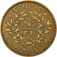 Coin, Tunisia, Anonymous, Franc, 1945, Paris, EF(40-45), Aluminum-Bronze, KM:247