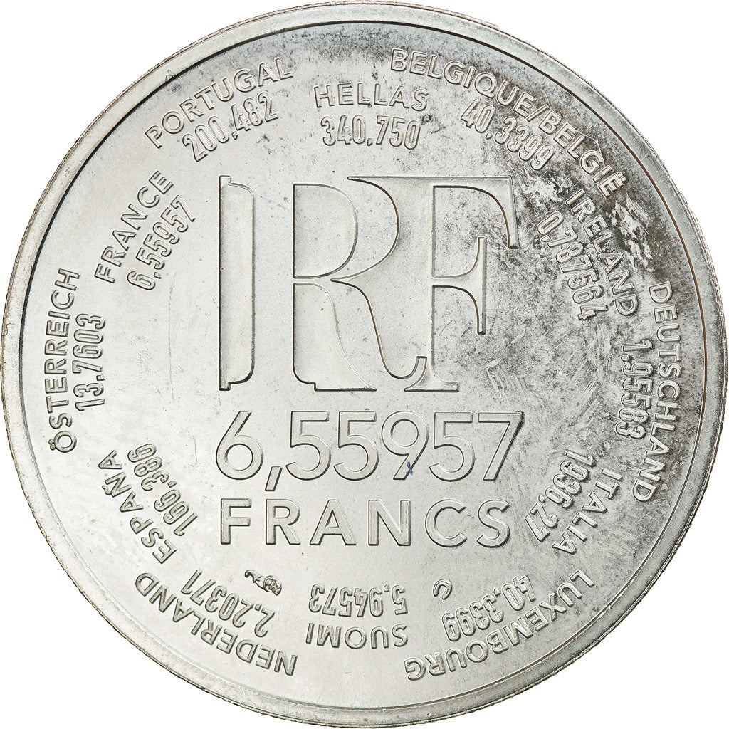 Coin, France, 6.55957 Francs, 2001, MS(64), Silver, KM:1265.2, Gadoury:C298