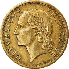 Coin, France, Lavrillier, 5 Francs, 1945, Paris, EF(40-45), Aluminum-Bronze